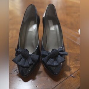 Vero Cuoio Black Women's Heel with Bow Made In Italy